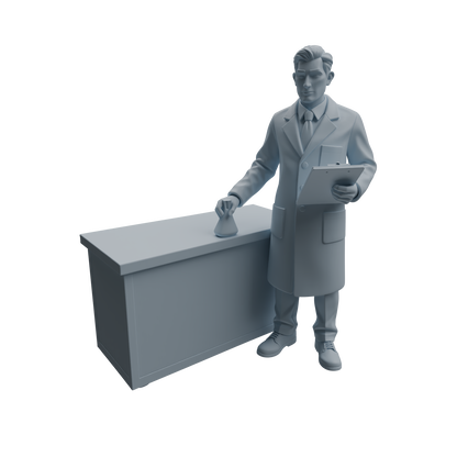 MRY-SFW LYTR964 Lab Instructor Teacher Character Modern Model 4 pcs
