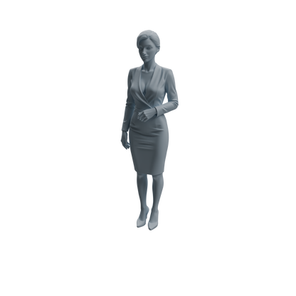 MRY-SFW LYTR973 Business Workplace Woman Character Modern Model 4 pcs