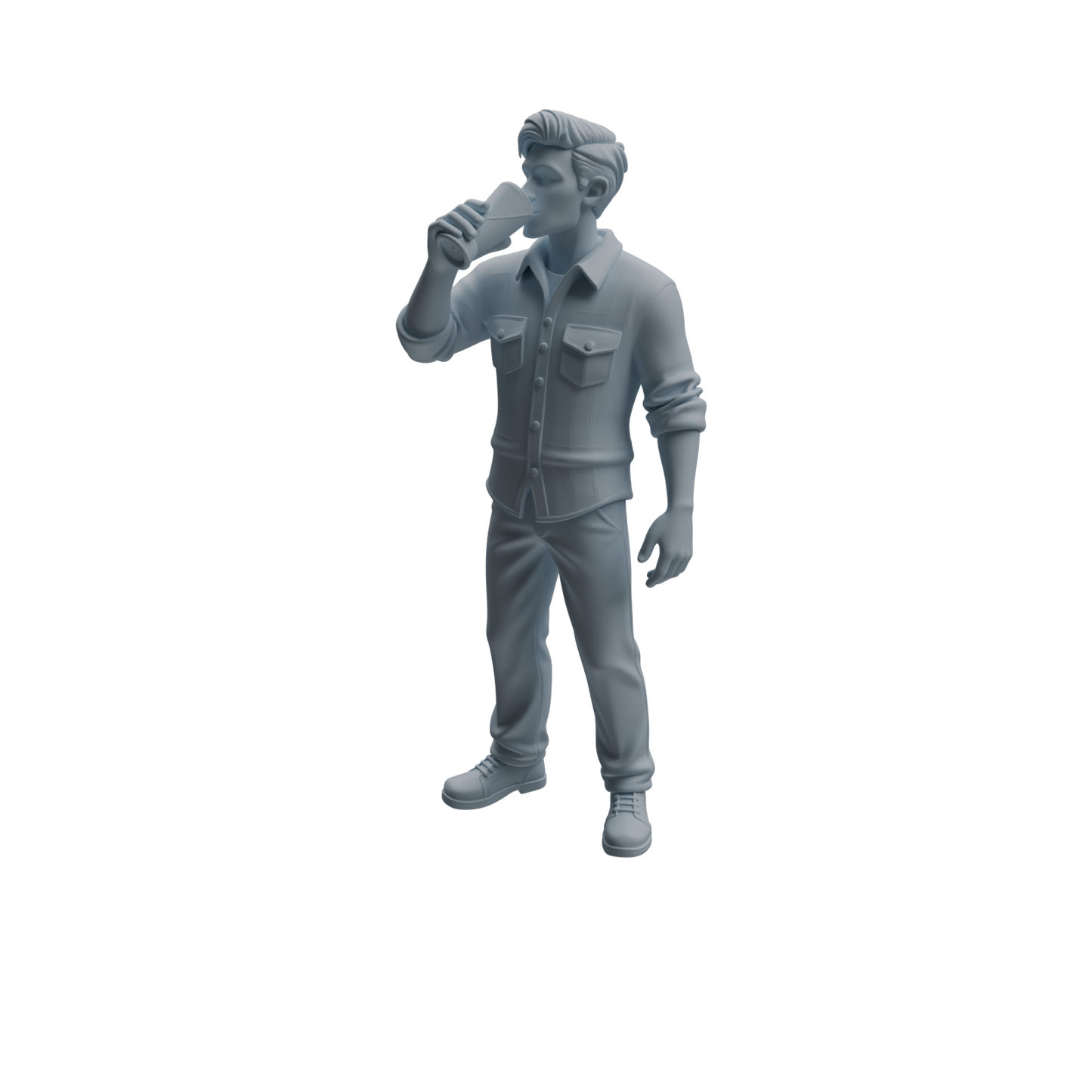 MRY-SFW LYTR937 Bar Guest Man Character Modern Model 3 pcs