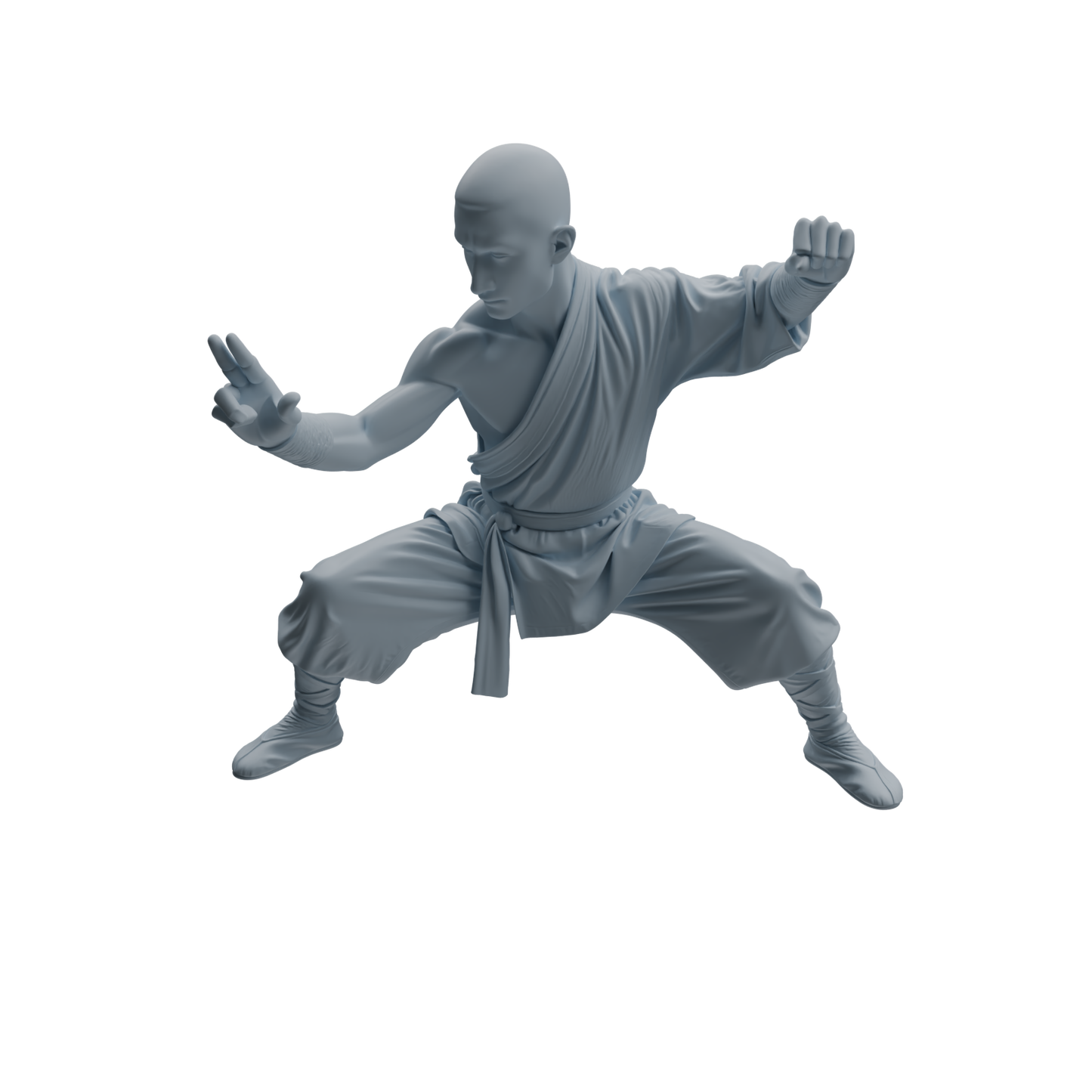 MRY-SFW LYTR1077 Multi-pose Martial Monk Character Modern Model 4 pcs