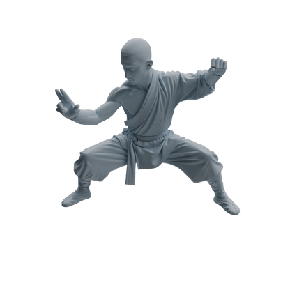 MRY-SFW LYTR1077 Multi-pose Martial Monk Character Modern Model 4 pcs