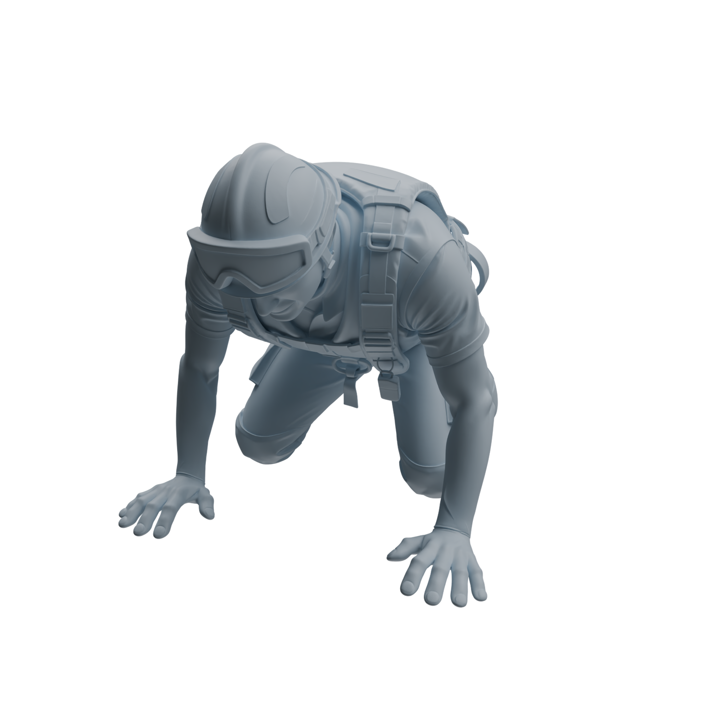 MRY-SFW LYTR1067 Rescue Tactical Pose Firefighter Character Modern Model 3 pcs