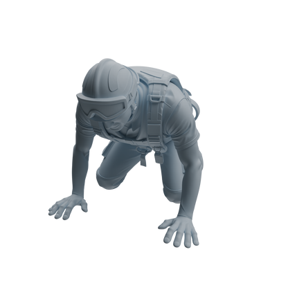 MRY-SFW LYTR1067 Rescue Tactical Pose Firefighter Character Modern Model 3 pcs