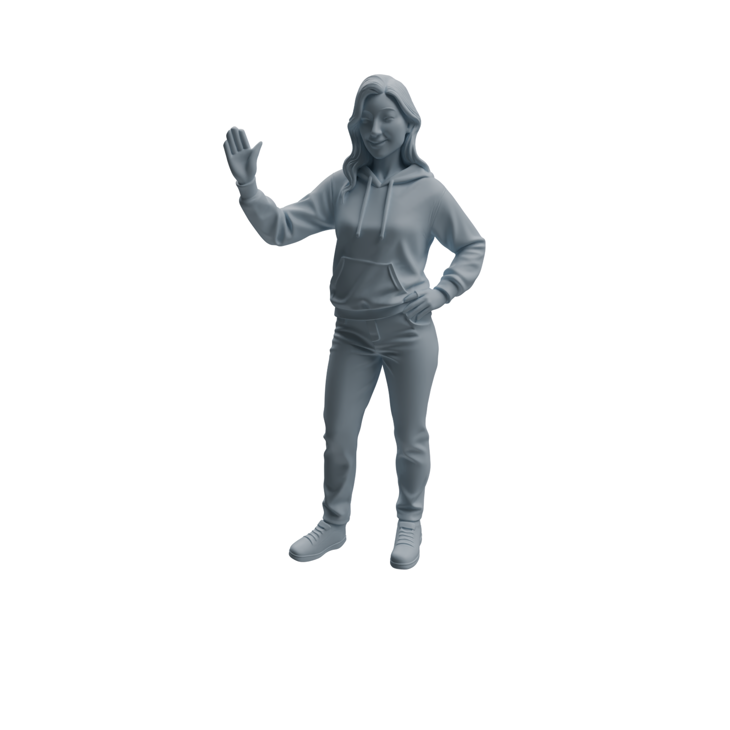 MRY-SFW LYTR1060 Casual Sitting & Waving Character Modern Model 3 pcs