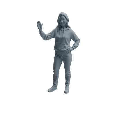 MRY-SFW LYTR1060 Casual Sitting & Waving Character Modern Model 3 pcs