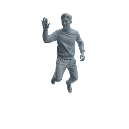 MRY-SFW LYTR1059 Jumping & Waving Character Modern Model 3 pcs