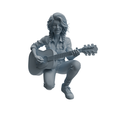 MRY-SFW LYTR1026 Outdoor Guitar Playing Female Character Modern Model 3 pcs