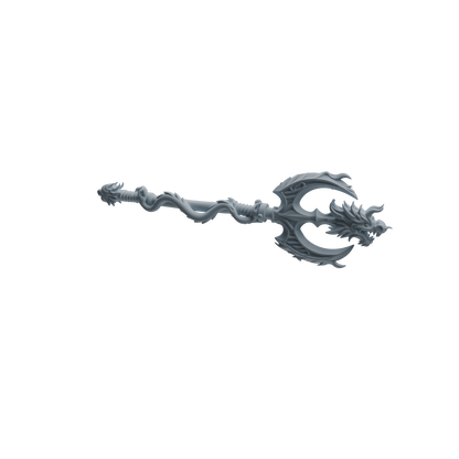 MRY-SFW LYGS425 Dragon Pattern Decorative Battle Axe Weapon Modern Model 4 pcs
