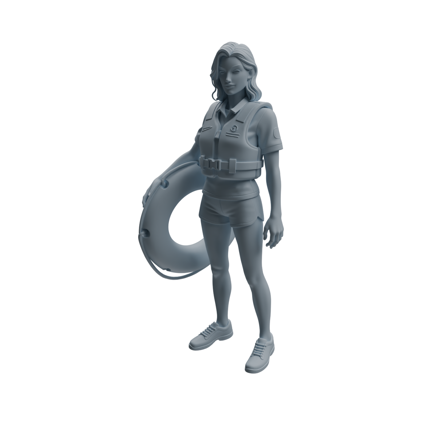 MRY-SFW LYTR1008 Female Lifeguard on Beach Character Modern Model 4 pcs