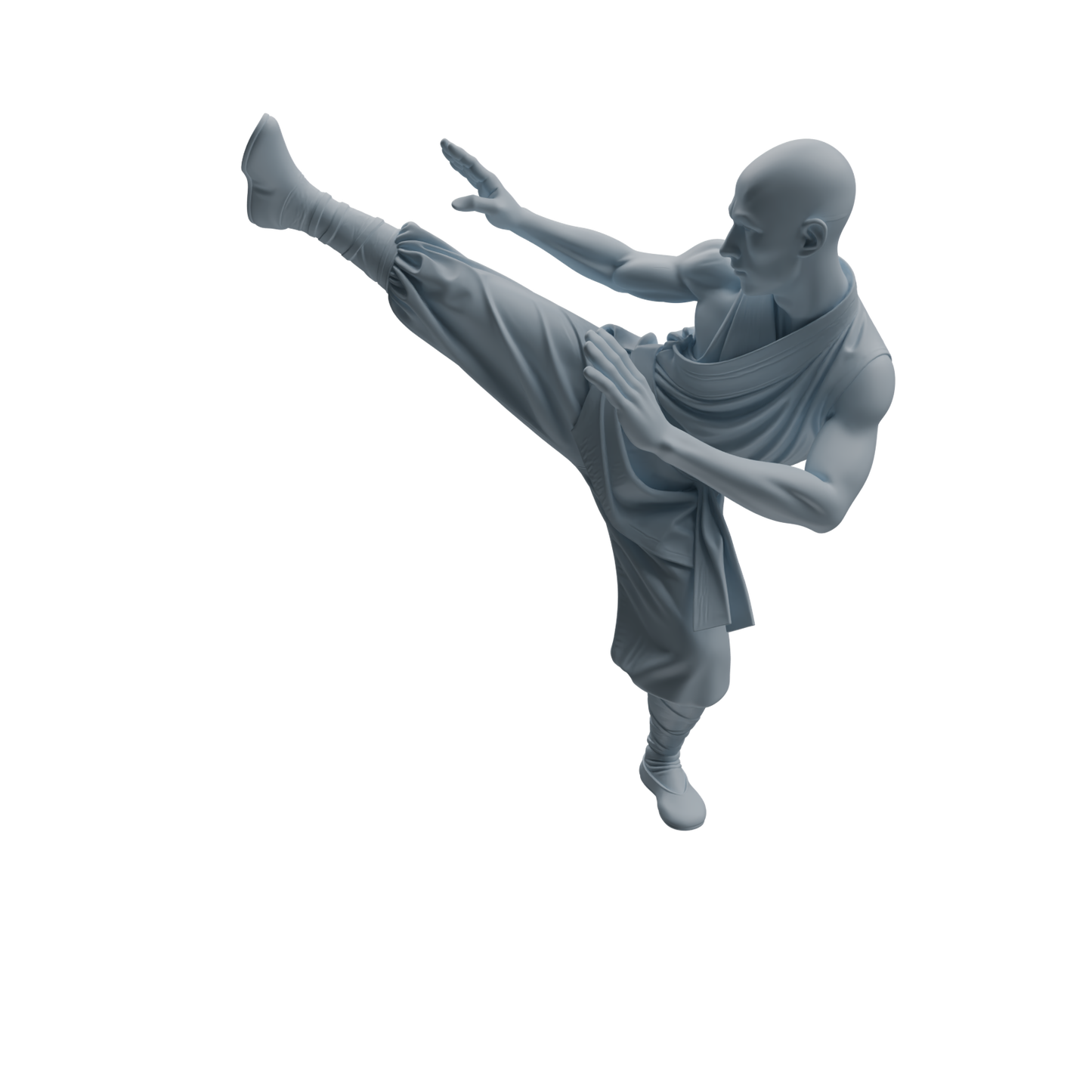 MRY-SFW LYTR1076 Kung Fu Martial Monk Character Modern Model 3 pcs