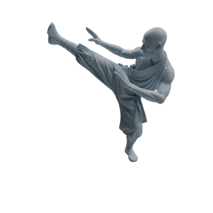 MRY-SFW LYTR1076 Kung Fu Martial Monk Character Modern Model 3 pcs