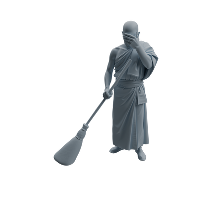 MRY-SFW LYTR1083 Sweeping Monk Character Modern Model 4 pcs