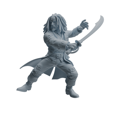 MRY-SFW LYTR1097 Combat Pose Pirate Character Modern Model 4 pcs
