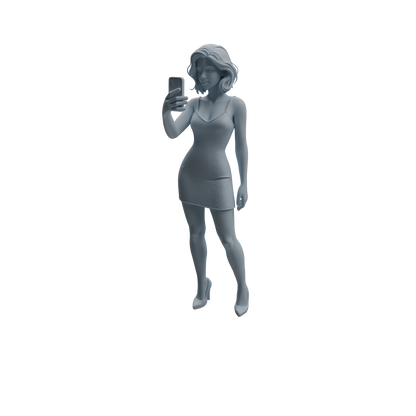 MRY-SFW LYTR943 Short Hair Selfie Woman Character Modern Model 3 pcs