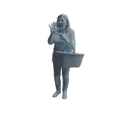 MRY-SFW LYTR995 Market Elderly Shopper Character Modern Model 4 pcs