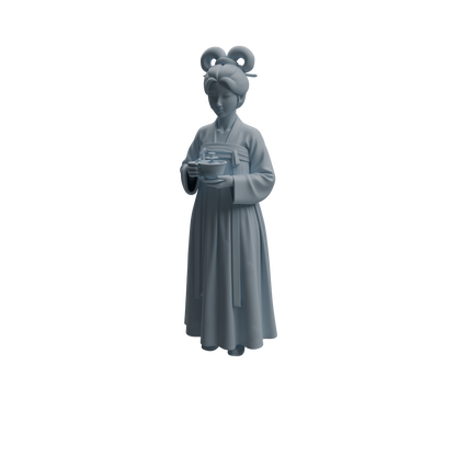 MRY-SFW LYTR982 Ancient Lady Tea Ceremony Character Modern Model 3 pcs