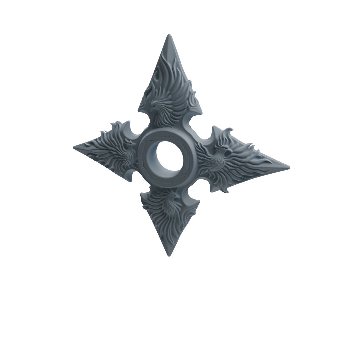 MRY-SFW LYGS440 Phoenix Pattern Shuriken and Crossbow Weapon Modern Model 4 pcs