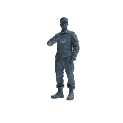 MRY-SFW SSTR179 Miniatures Soldier Model Kit Logistics Soldier Pose Modern Model 3 pcs