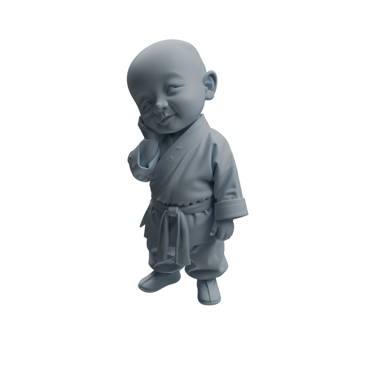 MRY-SFW LYTR1073 Cute Expression Little Monk Character Modern Model 3 pcs