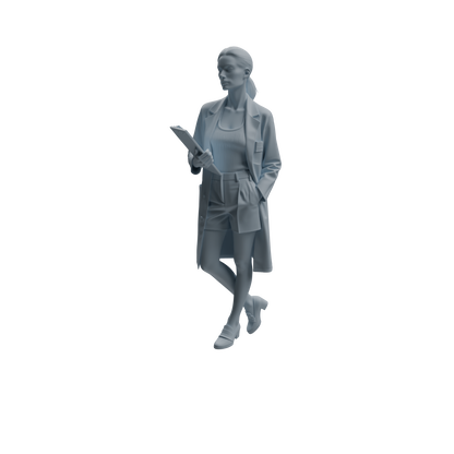 MRY-SFW LYTR1002 Female Doctor with Medical Records Character Modern Model 4 pcs