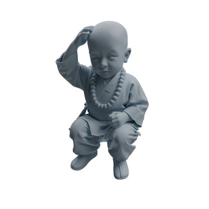MRY-SFW LYTR1069 Kung Fu Little Monk Character Modern Model 4 pcs