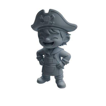 MRY-SFW LYTR1091 Multi-pose Chibi Pirate Character Modern Model 4 pcs