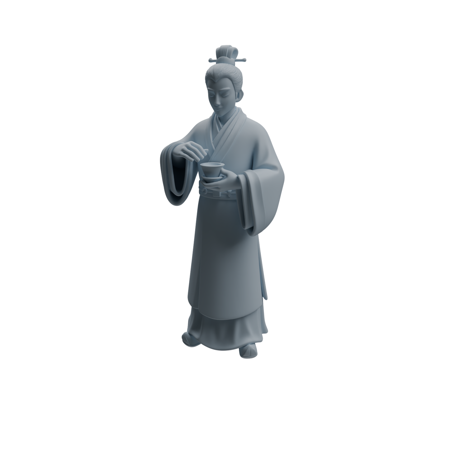 MRY-SFW LYTR981 Ancient Cup-Holding Scholar Character Modern Model 3 pcs