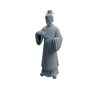 MRY-SFW LYTR981 Ancient Cup-Holding Scholar Character Modern Model 3 pcs