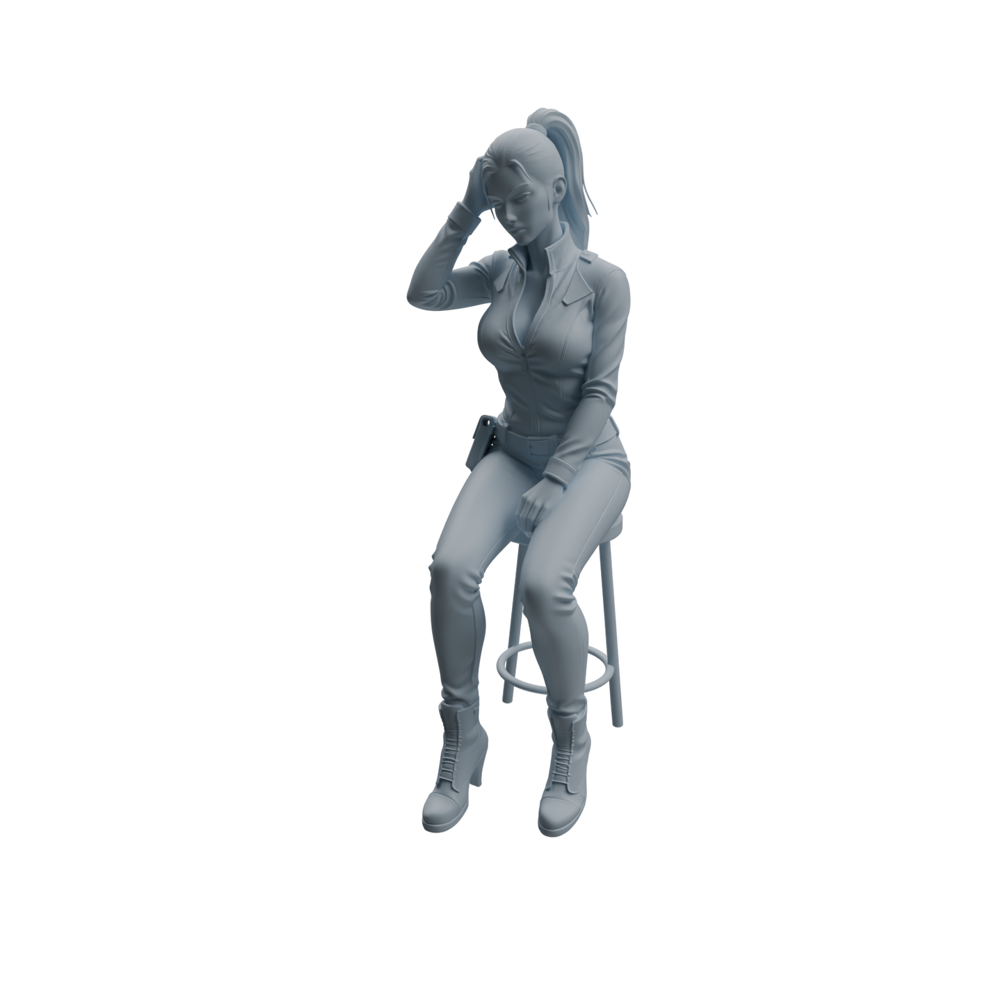 MRY-SFW LYTR956 Multi-Pose Female Police Officer Character Modern Model 3 pcs