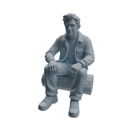MRY-SFW LYTR1012 Outdoor Casual Sitting Male Character Modern Model 4 pcs