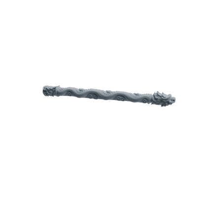 MRY-SFW LYGS413 Dragon Pattern Decorative Staff Weapon Modern Model 4 pcs