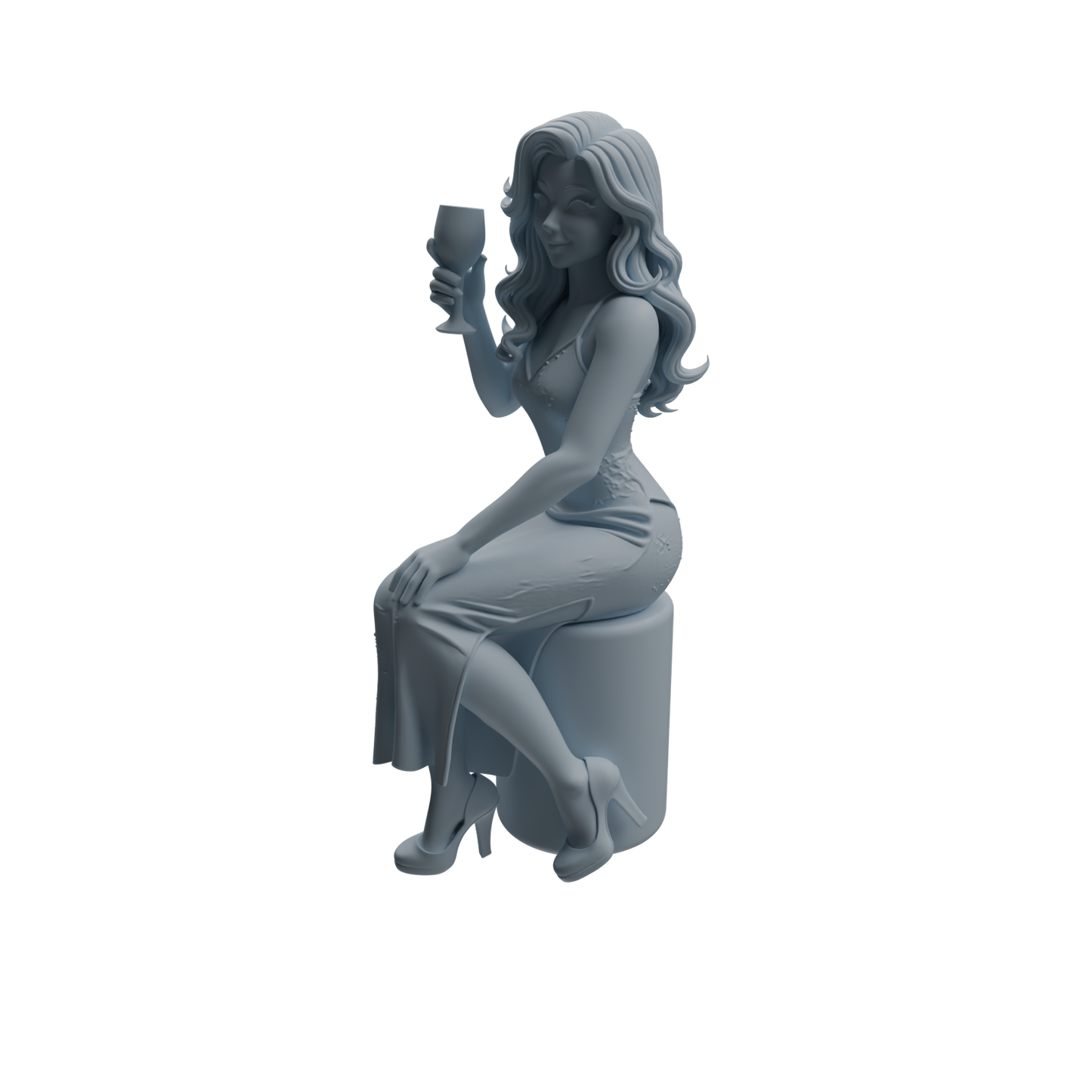 MRY-SFW LYTR936 Bar Counter Drinking Woman Character Modern Model 3 pcs