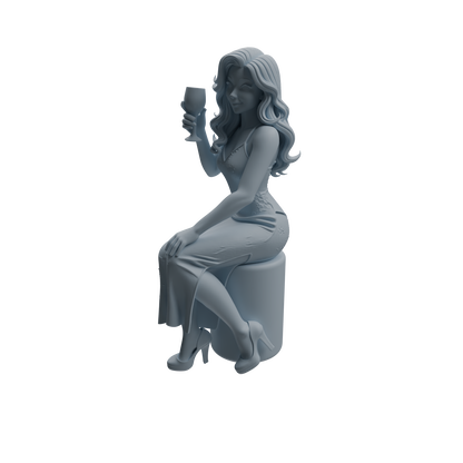 MRY-SFW LYTR936 Bar Counter Drinking Woman Character Modern Model 3 pcs
