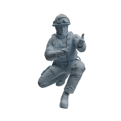 MRY-SFW LYTR1066 Water Rescue Firefighter Character Modern Model 4 pcs
