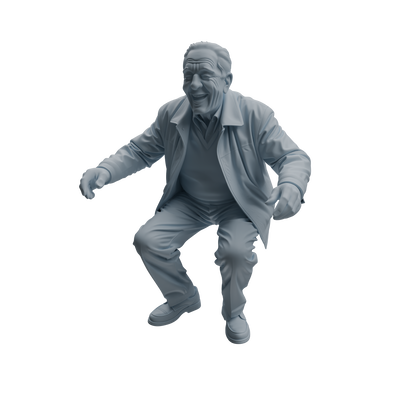 MRY-SFW LYTR1037 Joyful Interactive Elderly Character Modern Model 4 pcs
