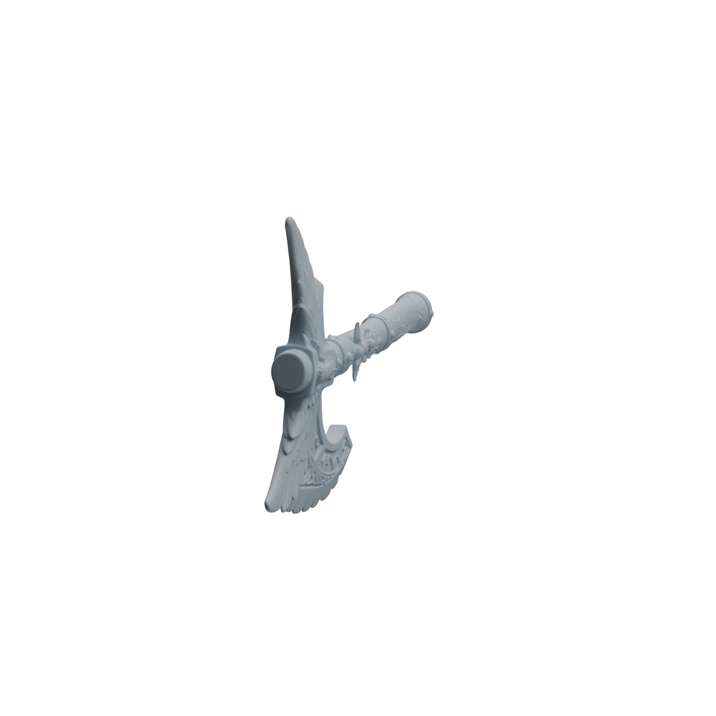 MRY-SFW LYGS411 Winged Decorative Spear and Axe Weapon Modern Model 4 pcs