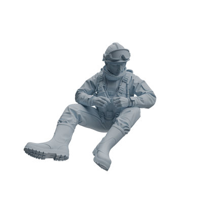 MRY-SFW LYTR1068 Water Rescue Sitting Pose Firefighter Character Modern Model 4 pcs