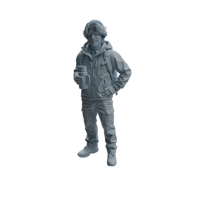 MRY-SFW LYTR1023 Outdoor Casual Male Character Modern Model 4 pcs