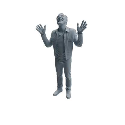 MRY-SFW LYTR1041 Joyful Interactive Male Character Modern Model 4 pcs