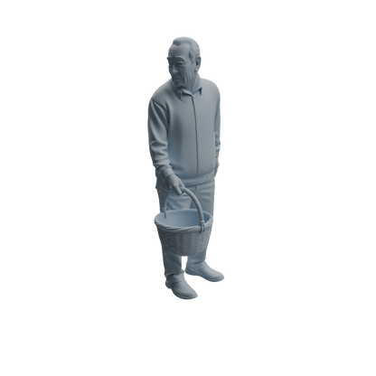 MRY-SFW LYTR993 Elderly People Grocery Shopping Character Modern Model 3 pcs