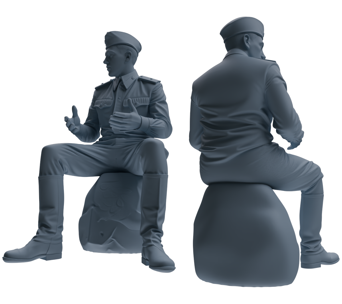 MRY-SFW LYGR729 WWII Soviet Army War Scene Six-Person Conversation Group