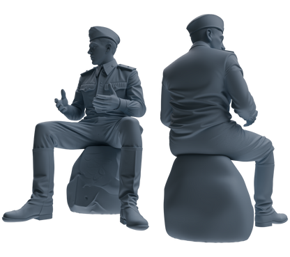 MRY-SFW LYGR729 WWII Soviet Army War Scene Six-Person Conversation Group