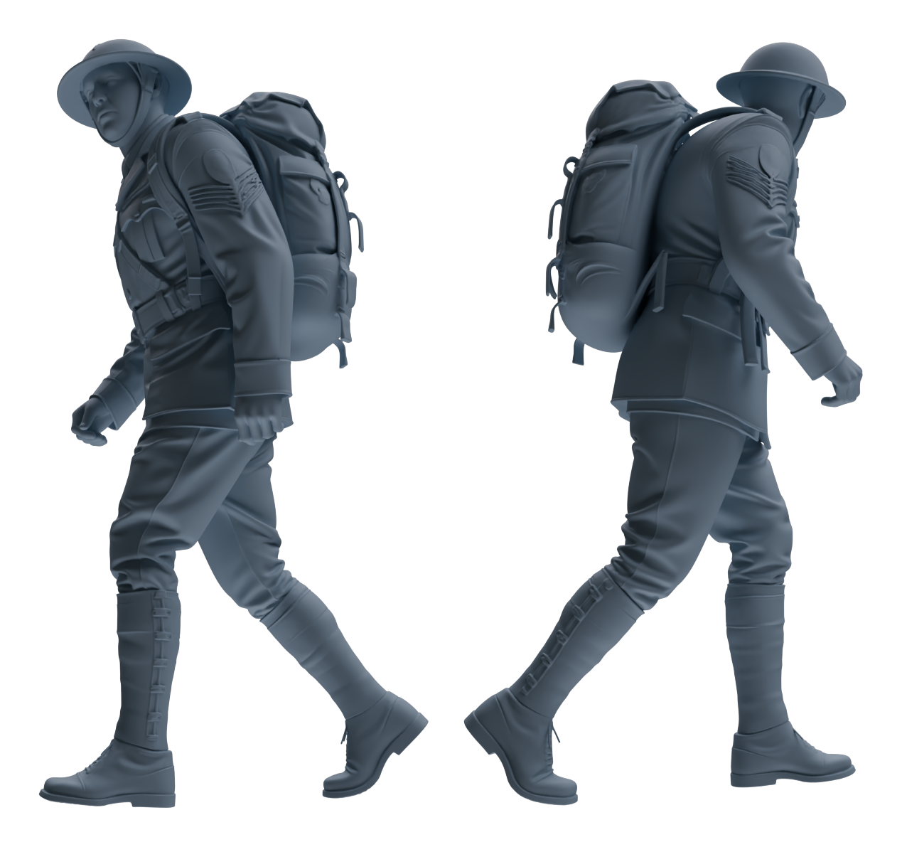 MRY-SFW LYGR598 Historical WWII British Army Six-Person Carrying Group
