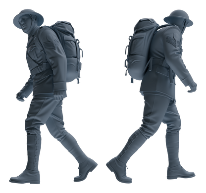 MRY-SFW LYGR598 Historical WWII British Army Six-Person Carrying Group