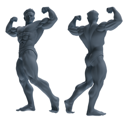 MRY-SFW LYTR829 Male Bodybuilder Figure Modern Model 6 pcs Miniature Car Diorama Figures Scene Props Accessories Resin