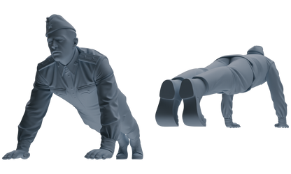 MRY-SFW LYGR728 WWII Soviet Army War Scene Six-Person Physical Training Group