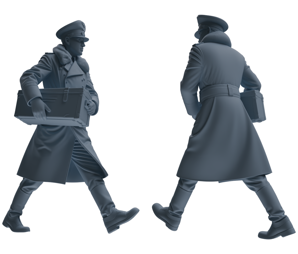 MRY-SFW LYGR712 WWII German Army Officer War Scene Six-Person Carrying Group
