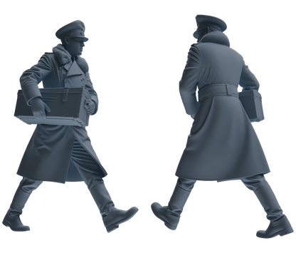 MRY-SFW LYGR712 WWII German Army Officer War Scene Six-Person Carrying Group