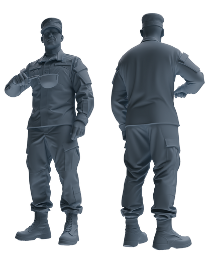 MRY-SFW SSTR179 Miniatures Soldier Model Kit Logistics Soldier Pose Modern Model 3 pcs