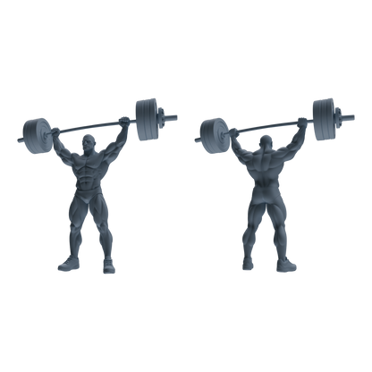 MRY-SFW LYTR798 Weightlifting Fitness Figure Modern Model 6 pcs Miniature Car Diorama Figures Scene Props Accessories Resin
